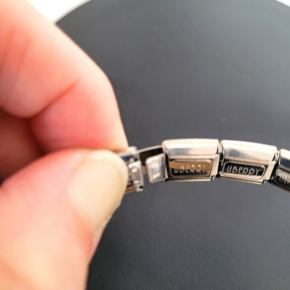 Vintage Italian Uberry charm bracelet with 7 B'linq charm adjustable 9" length - Picture 8 of 8